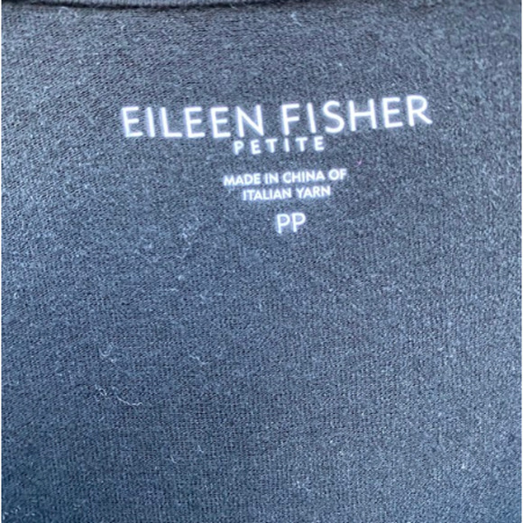 Eileen Fisher Women Solid Black Viscose Sleeveless Cowl-Neck Basic Dress Size PP - Picture 5 of 8